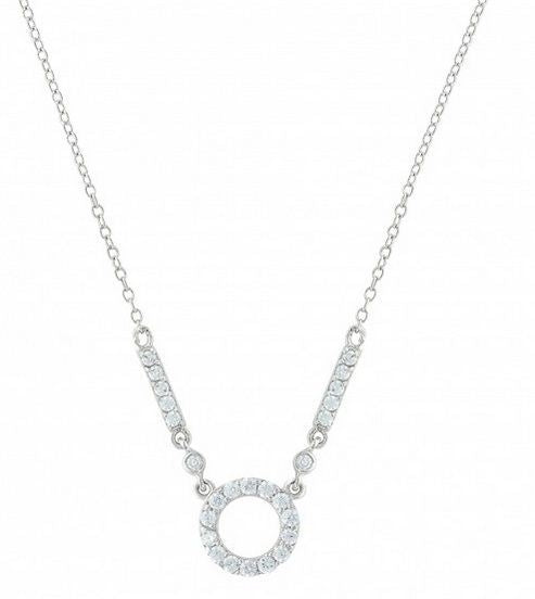 Bar Circle Bar Brand Cubic Zirconia Necklace