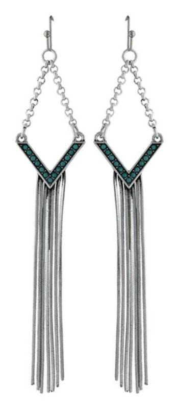 Rock 47 Retro Stud/Icicle Fringe Earrings