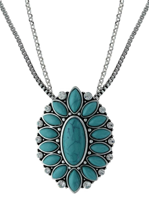 Rock 47 Retro Cornflower Cabochon Necklace