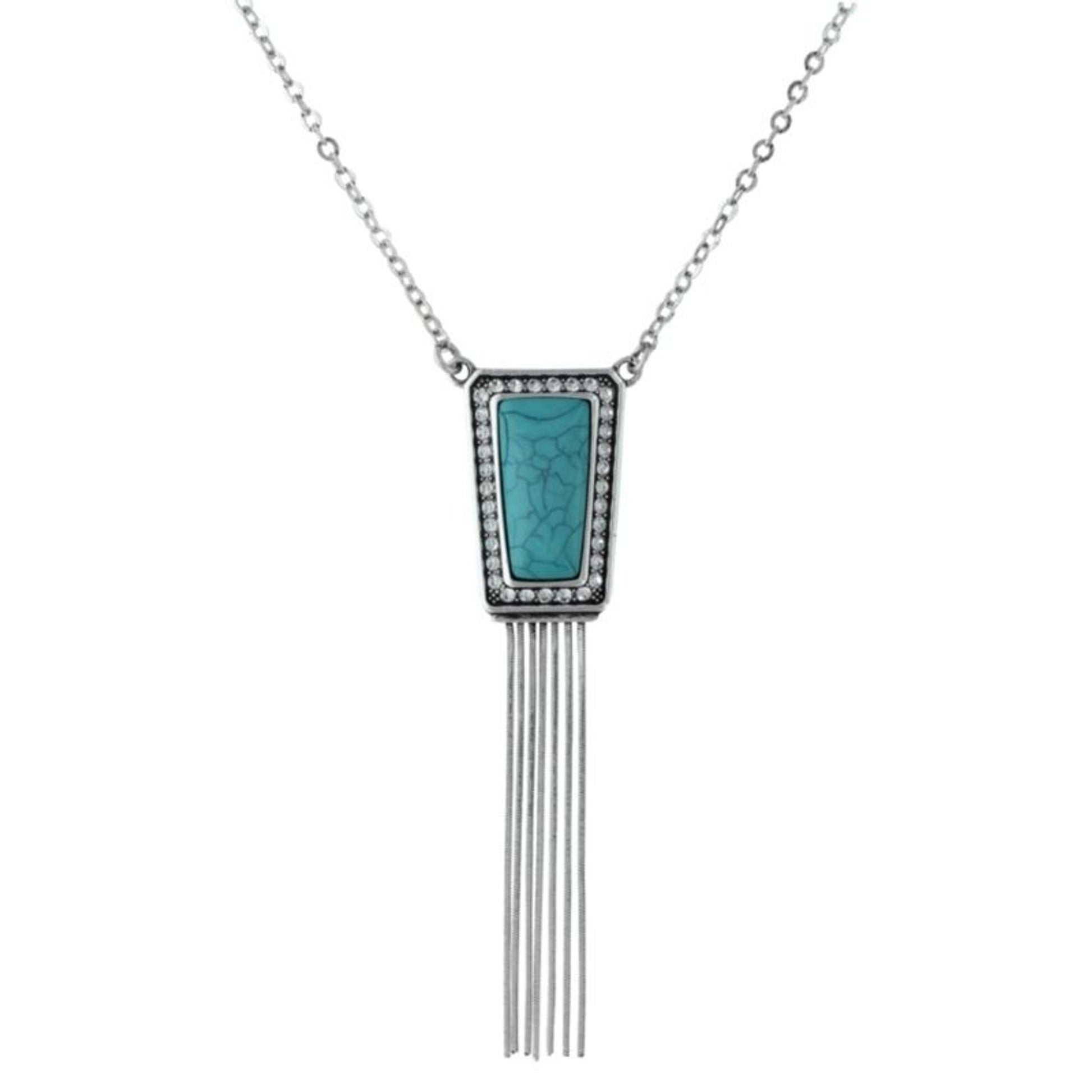 Rock 47 Retro Stadium PendantFringe Necklace