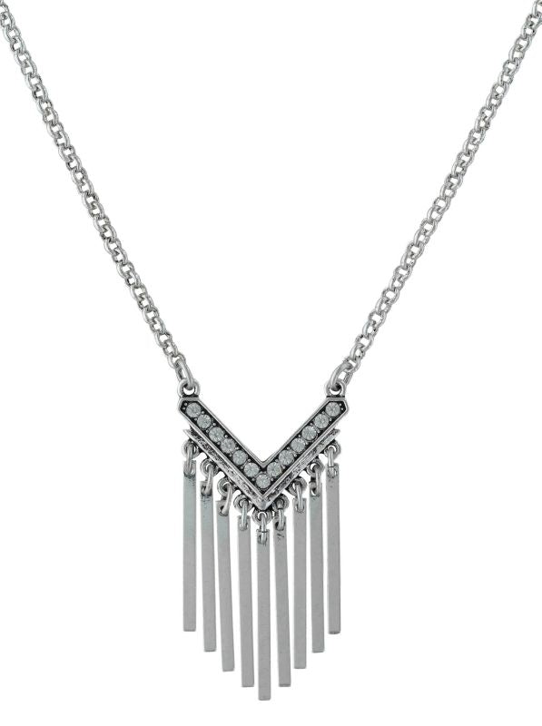 Rock 47 Retro Rhinestone/Short Finge Necklace