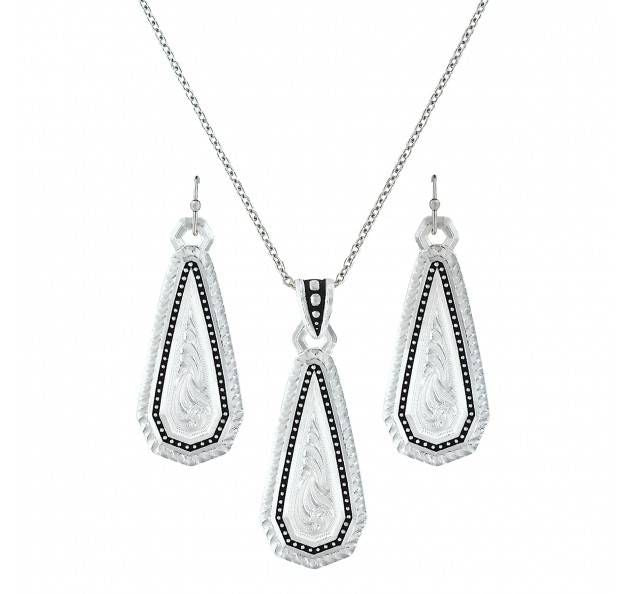 Montana A Fine Stitched Filigree Drop Jewelry Set