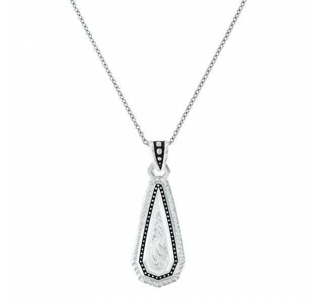 Montana A Fine Stitched Filigree Drop Necklace