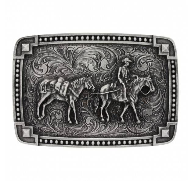 Montana Bead Antique Tied Corners Horse Buckle