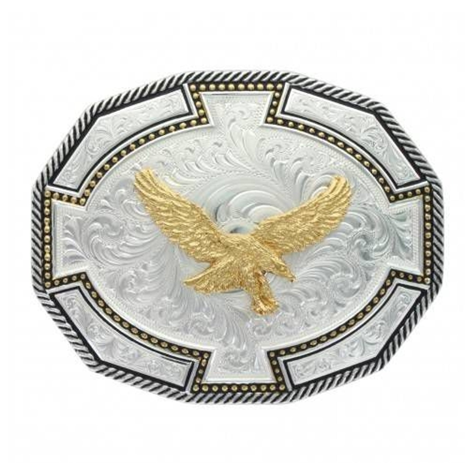 Montana Braid Edge Dodecagon Soaring Eagle Buckle