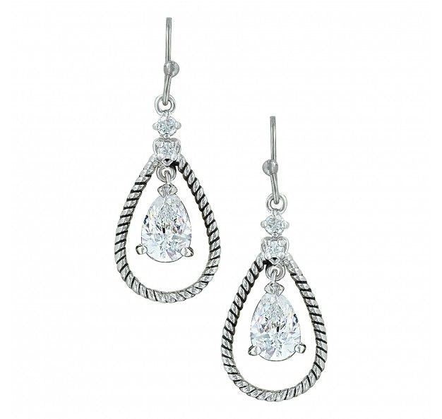 Catch The Rain Cubic Zirconia Roped Earrings