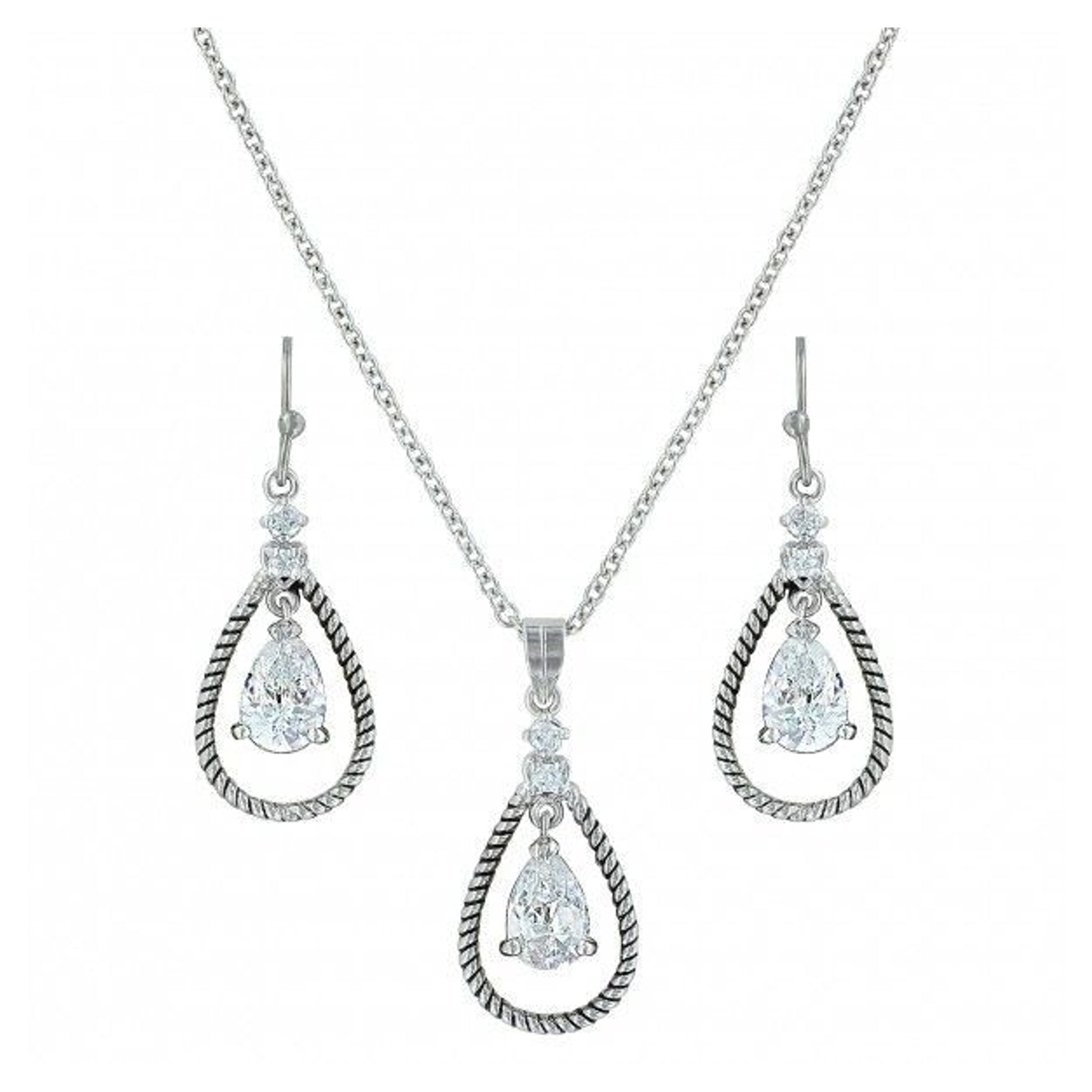 Catch The Rain Cubic Zirconia Roped Jewelry Set