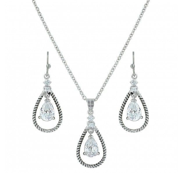 Catch The Rain Cubic Zirconia Roped Jewelry Set