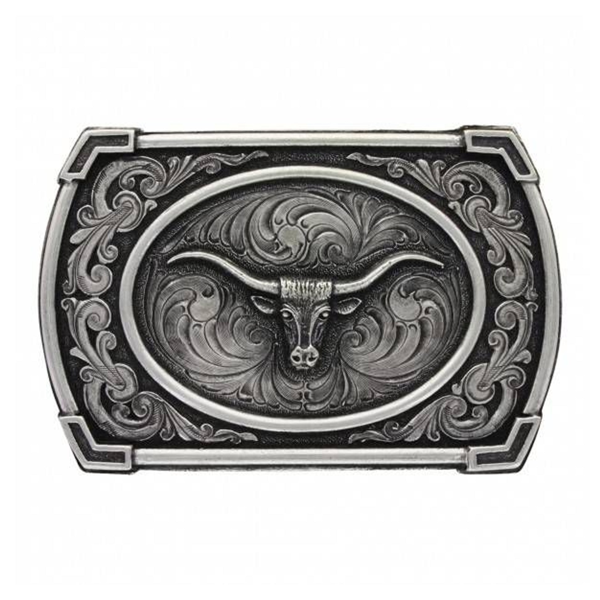 Montana Antique Ace In The Hole Longhorn Buckle