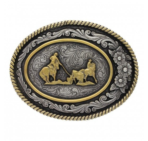 2 Tone Three Flowers Team Rope Attitude Buckle Br