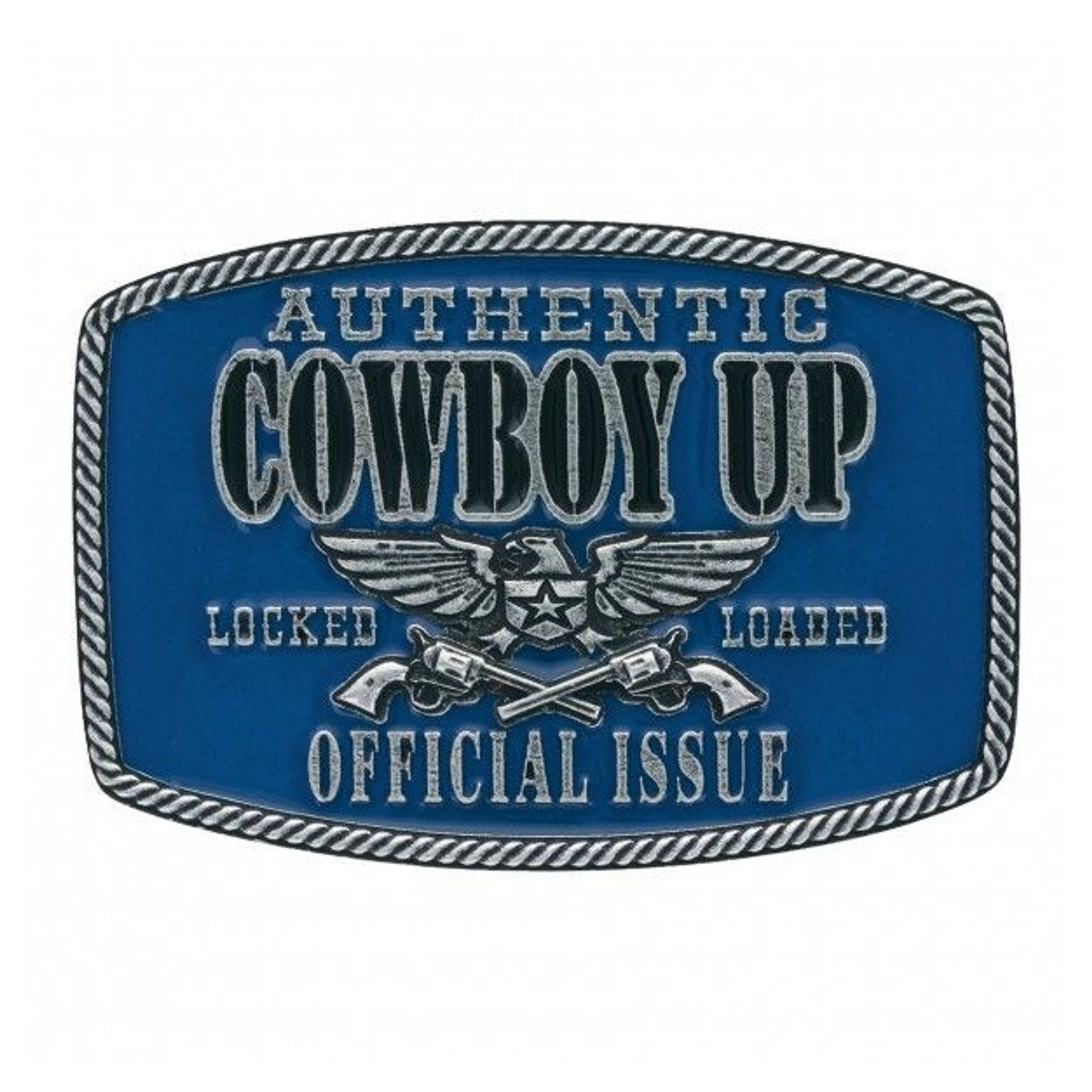 Cowboy Up Locked Loaded Official Issue Buckle Br