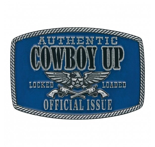 Cowboy Up Locked Loaded Official Issue Buckle Br