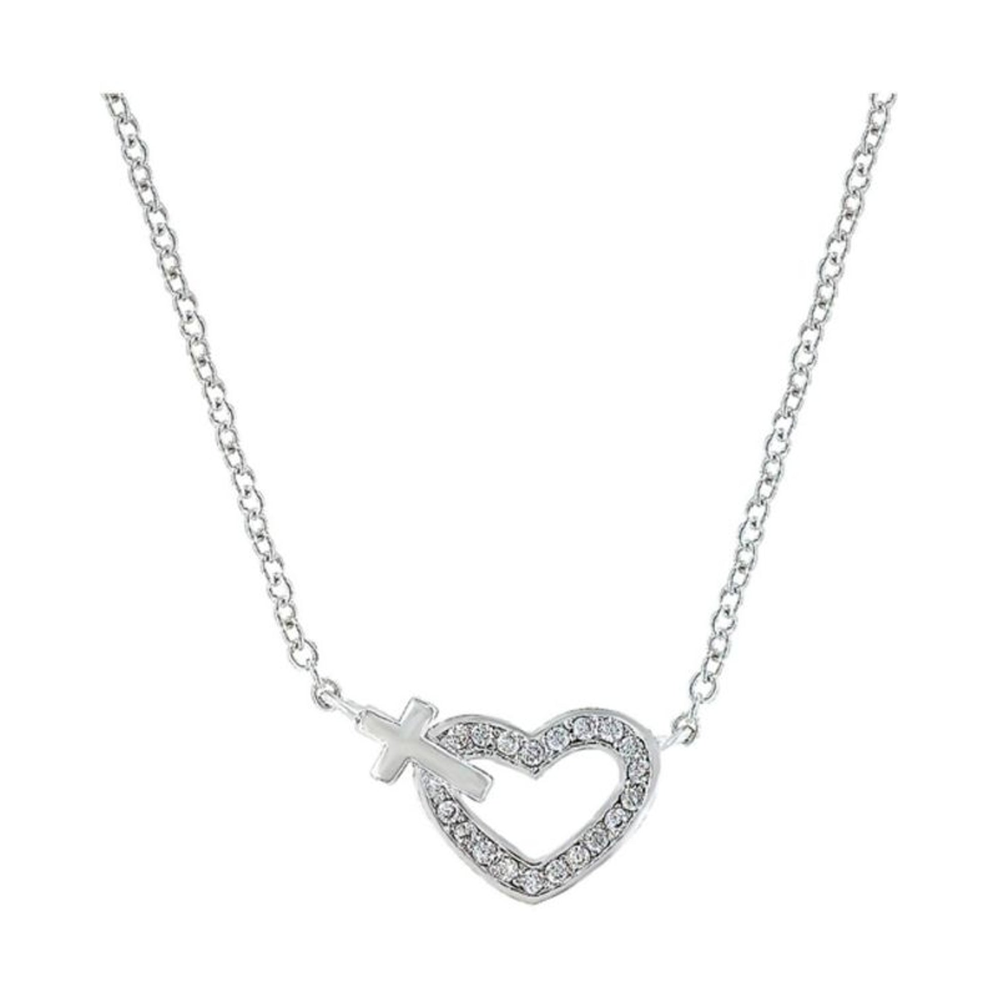 Cubic Zirconia Heart Of Faith Necklace