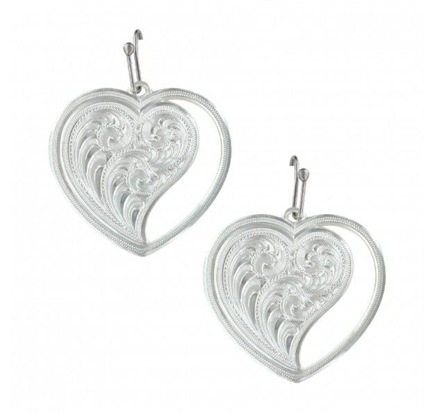 Montana Slvsmiths Open Heart Swept Away Earrings