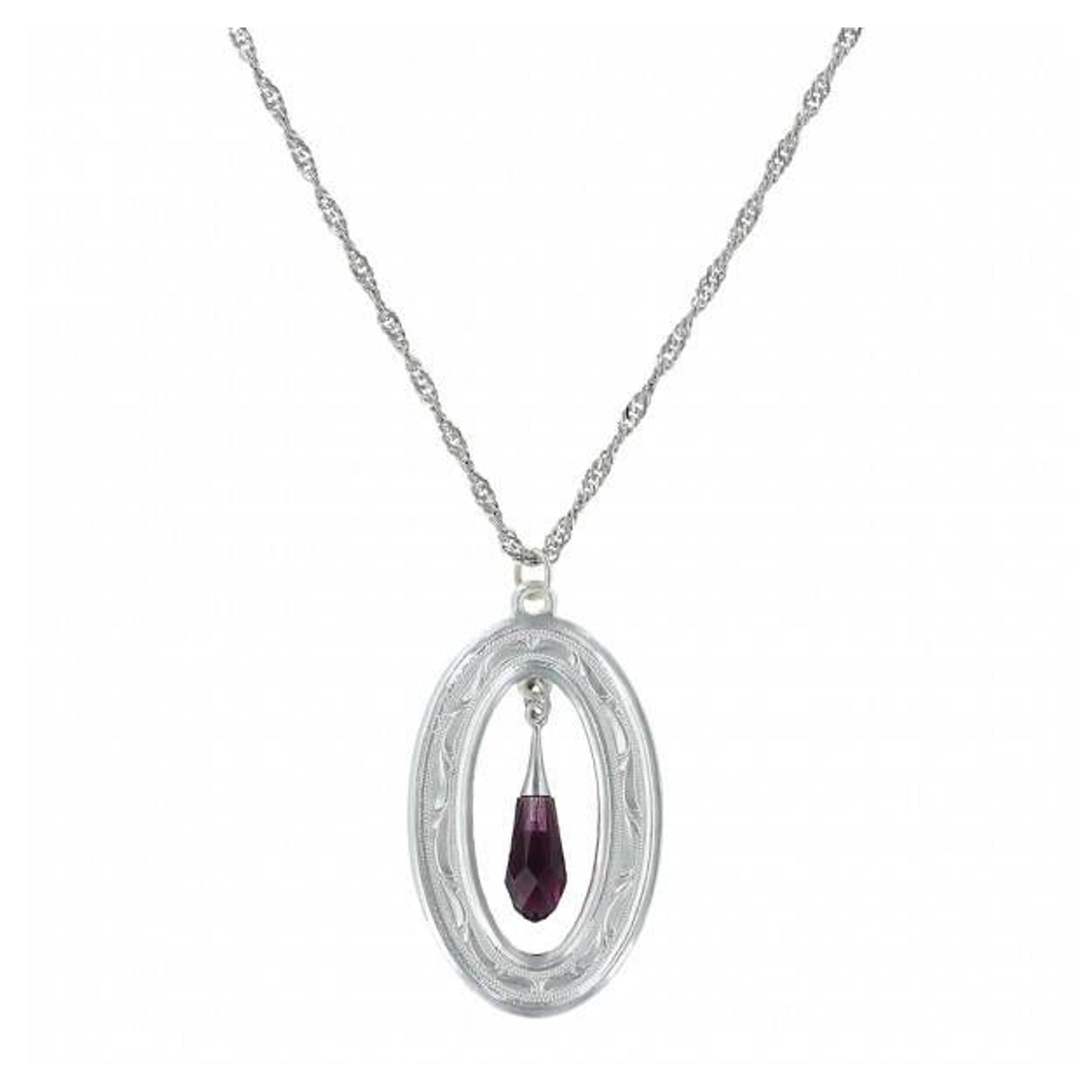 Montana Framed Evening Mist Oval Dangle Necklace