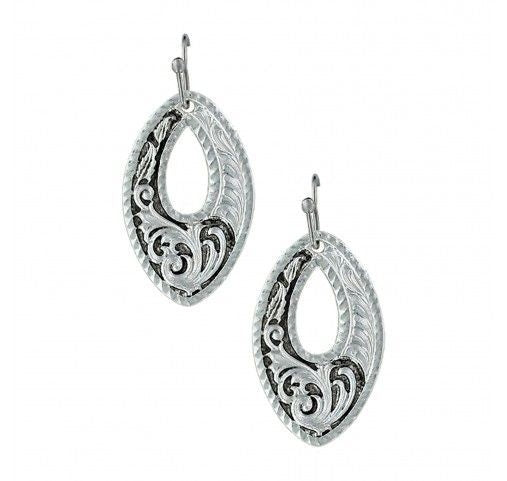 Leather Cut Trail Vine Open Filigree Drop Earring