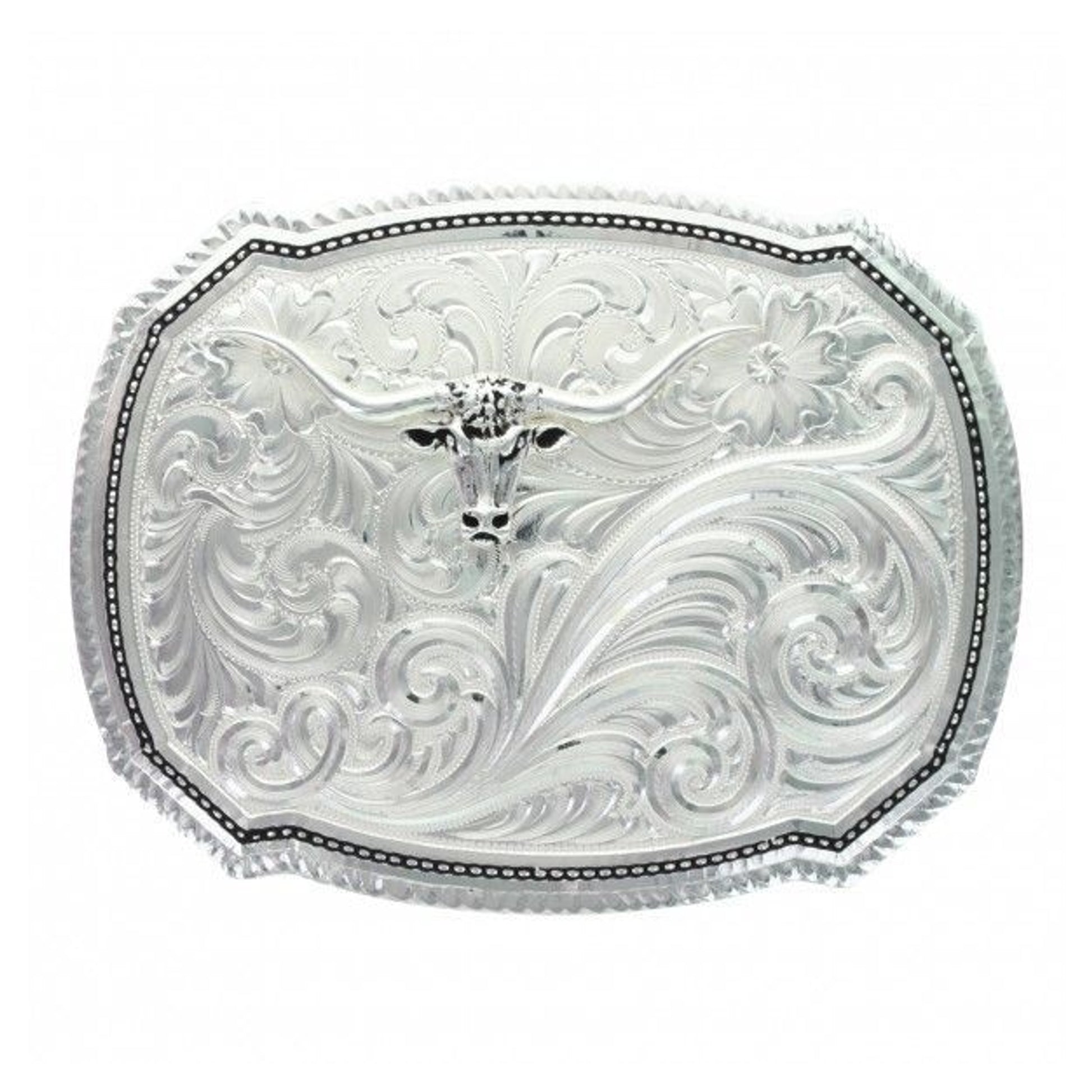 Mexican Stitch Pin Point Longhorn Buckle Br