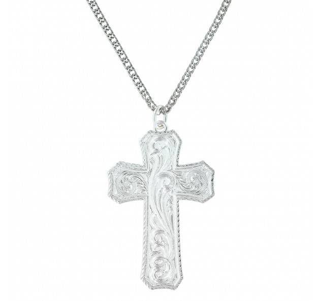 Montana Mexican Stitch True Western Cross Necklace