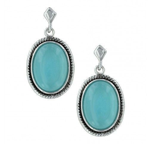 Montana Silversmiths Misty Pool Oval Rope Earring