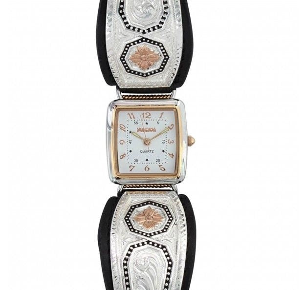 Portrait Of The Prairie Daisy Octag Leather Watch