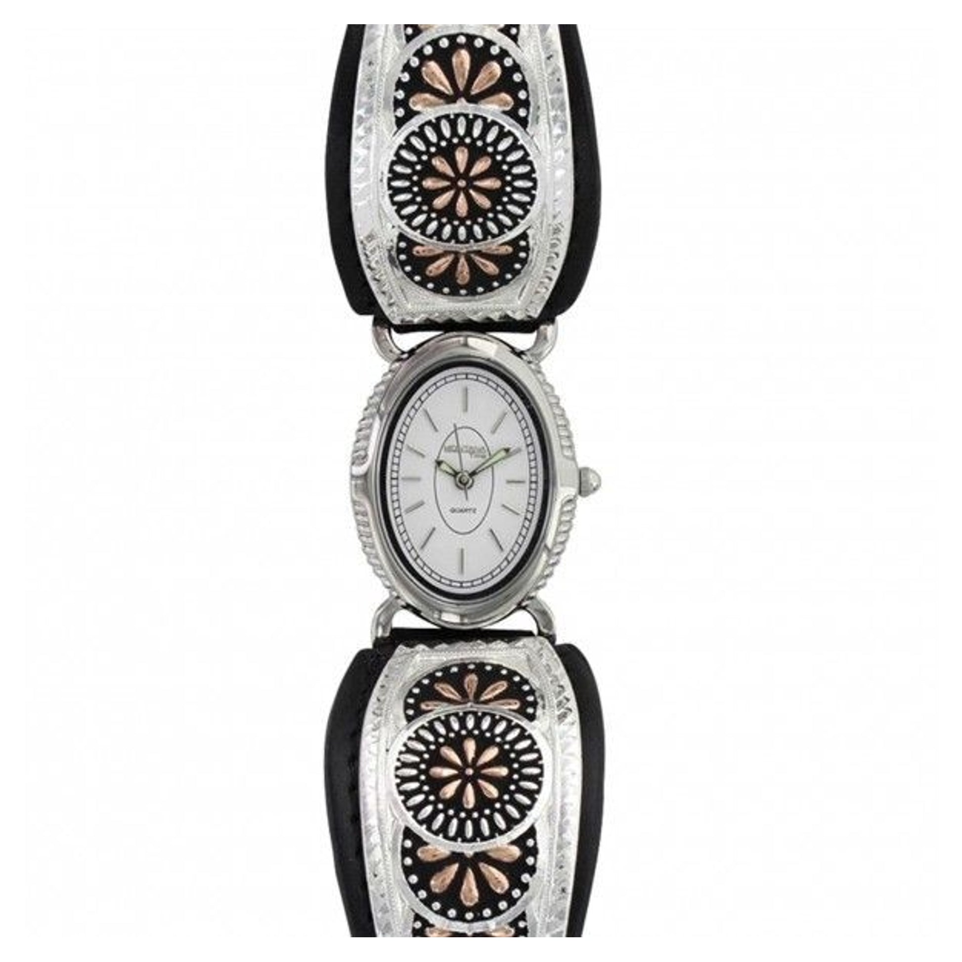 Prairie Meadowbrite Flowers Leather Watch