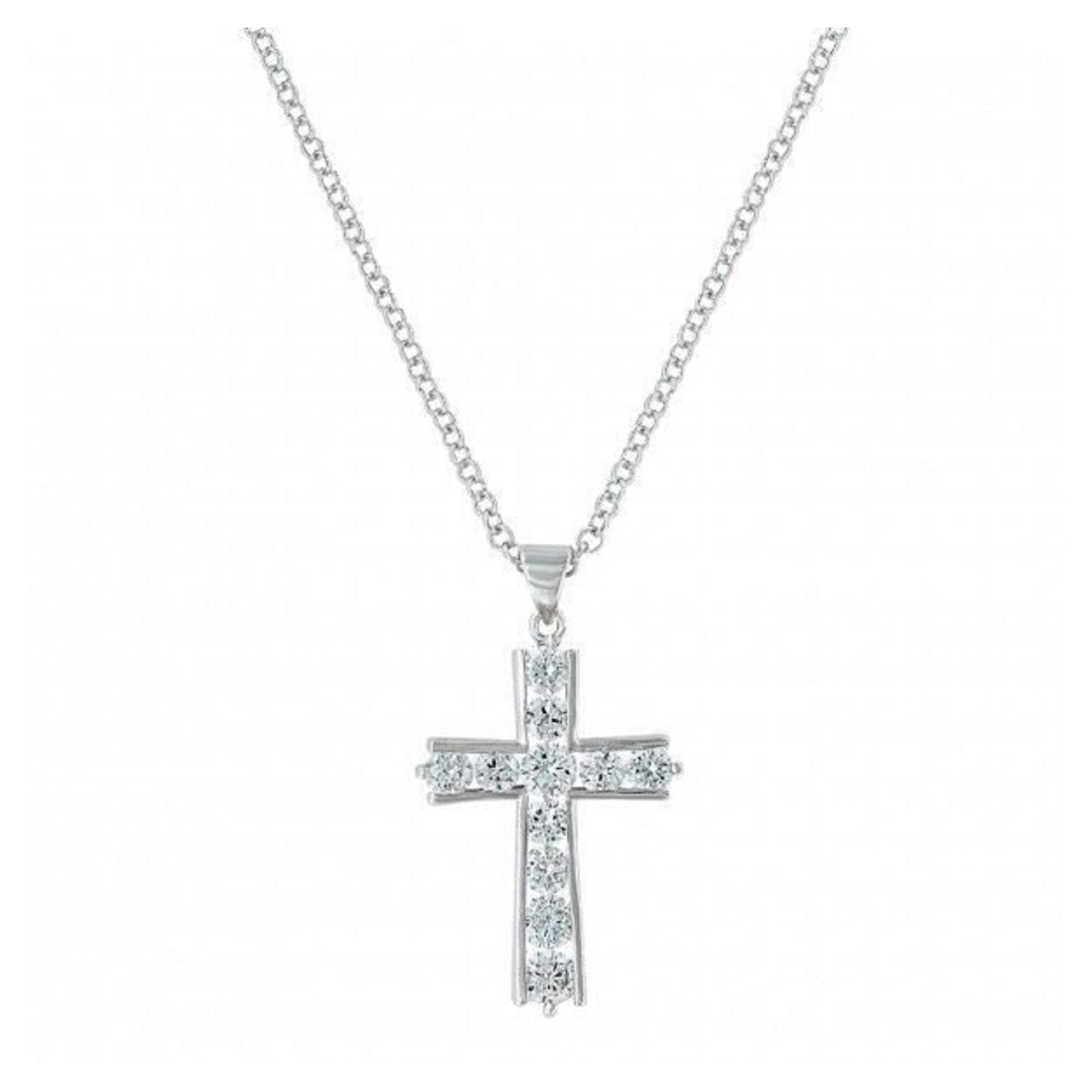 Montana Round Bling Brilliance Cross Necklace