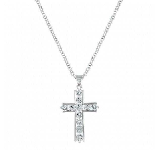 Montana Round Bling Brilliance Cross Necklace