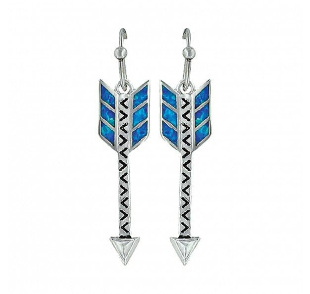 Montana Silver Sky Fletched Opal Arrow Earrings