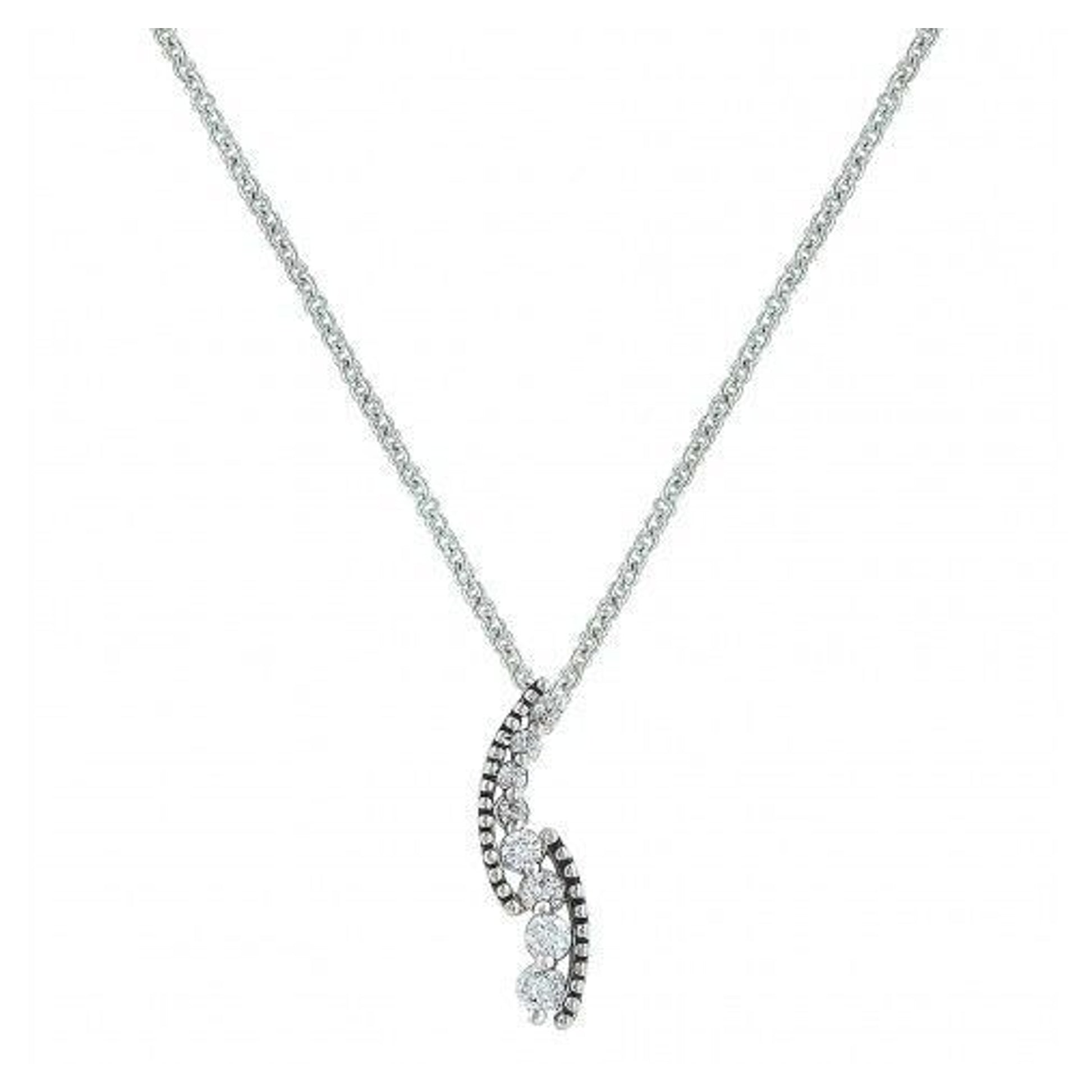 Sparkling Rope/Cubic Zirconia Cascade Necklace
