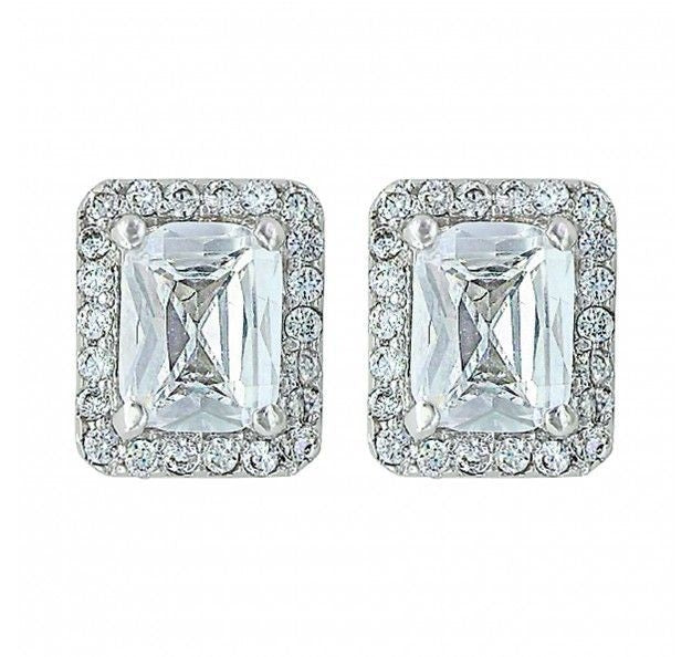 Star Bright Star Light Emerald Cut Stud Earrings