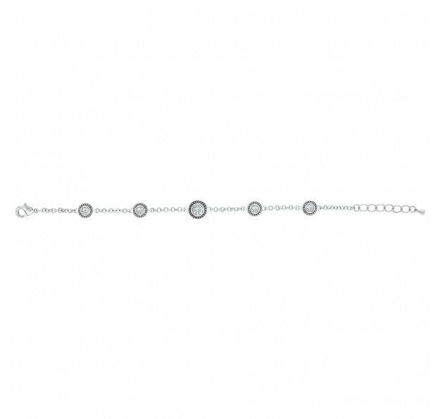 Starlight Dewdrop Round Roped Rhinestone Bracelet