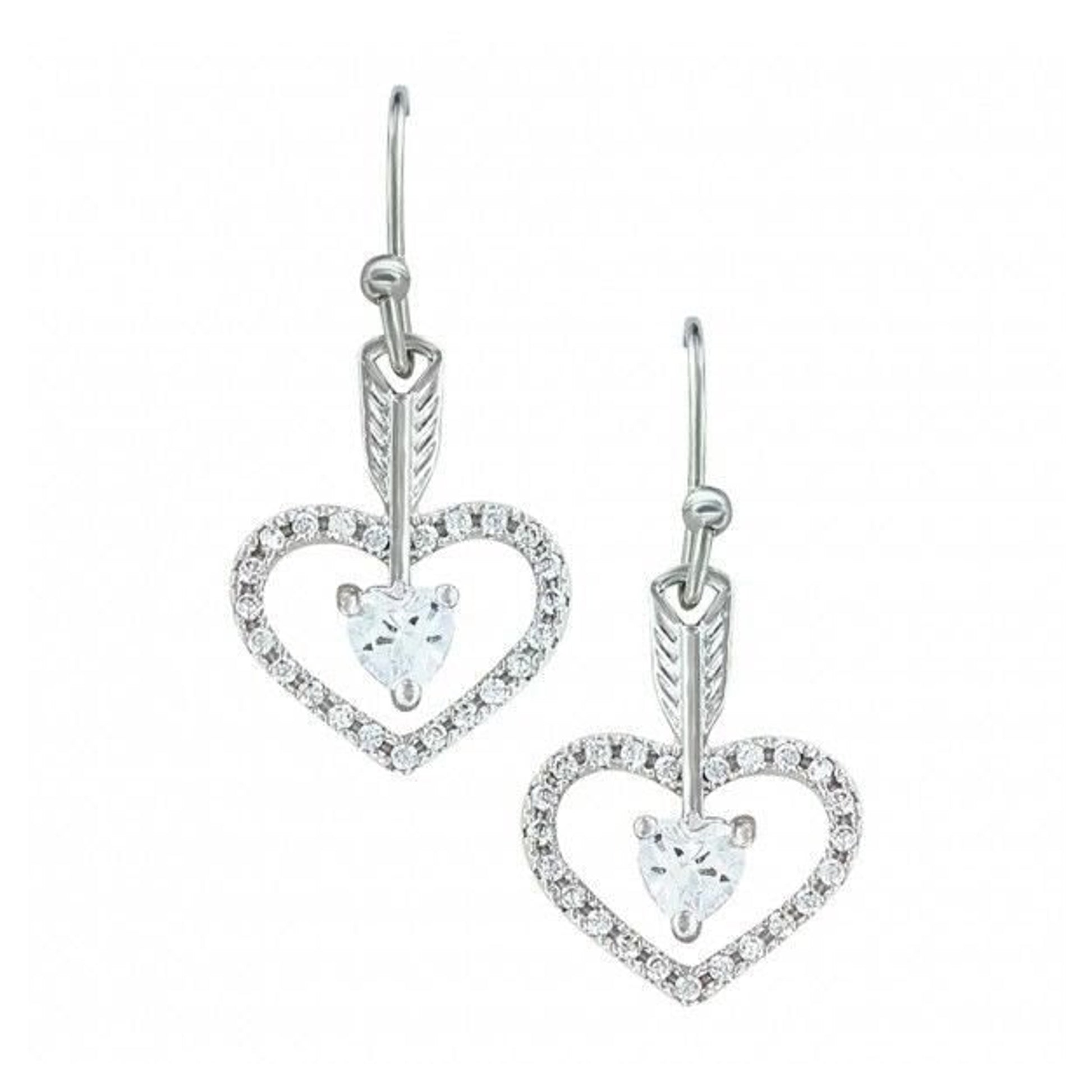 Straight To The Heart Arrow CubicZirconia Earring