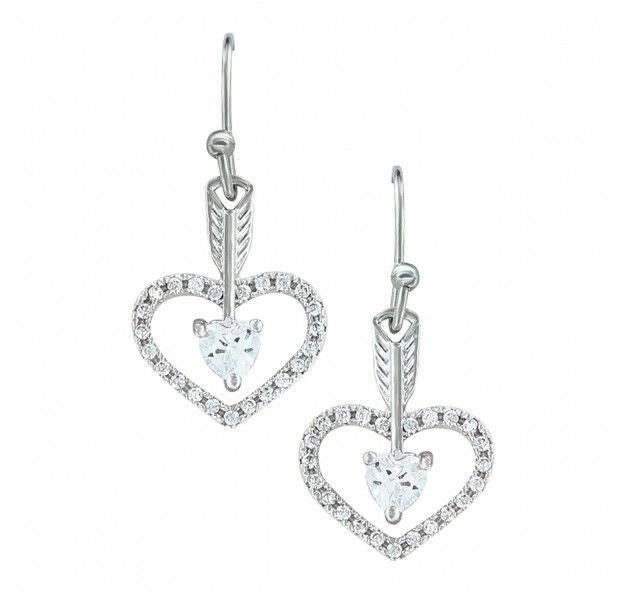 Straight To The Heart Arrow CubicZirconia Earring