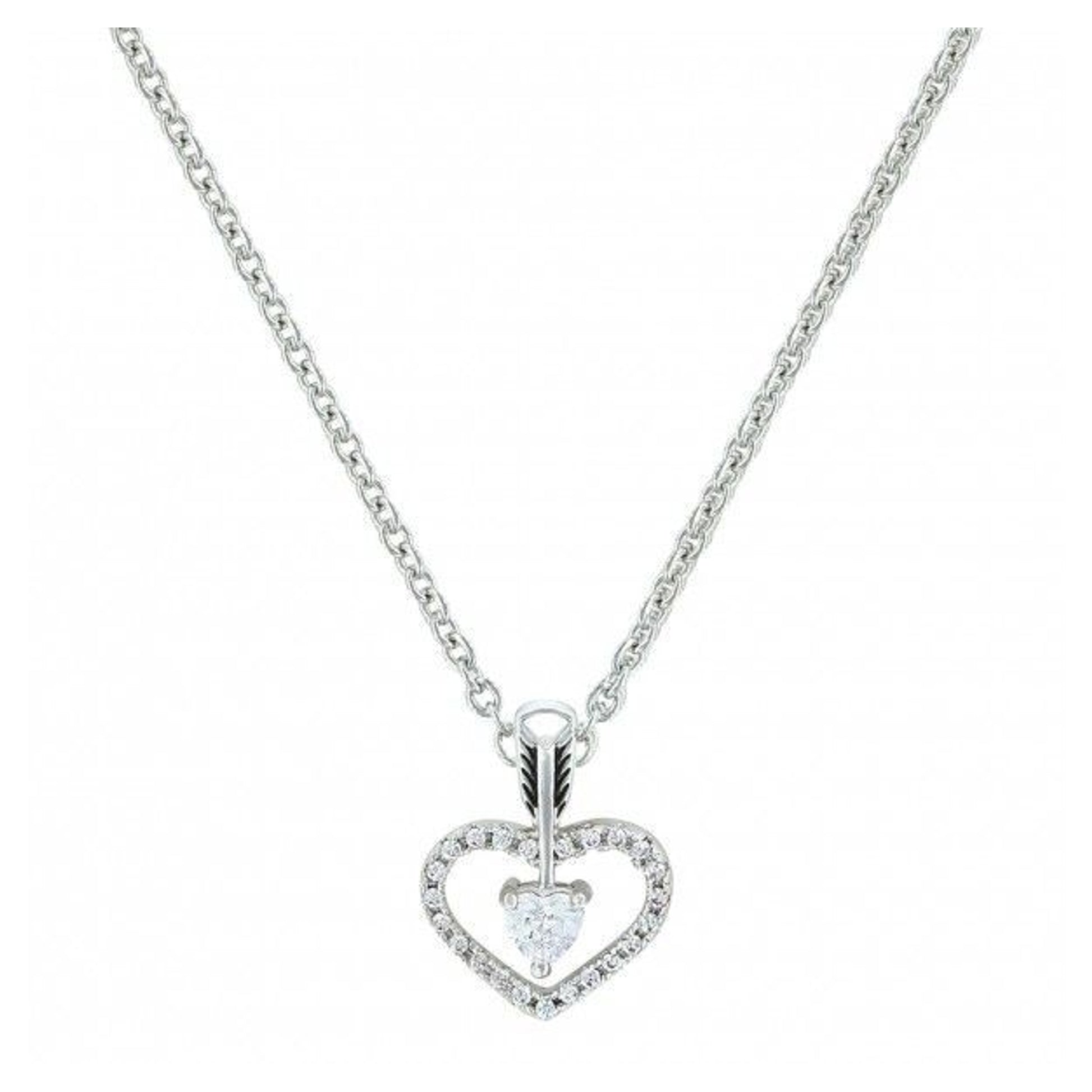 Straight To The Heart Arrow Cubic Zircon Necklace