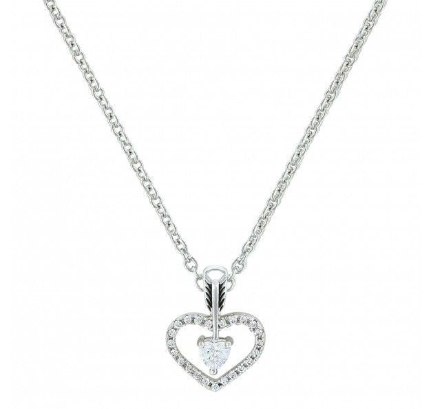 Straight To The Heart Arrow Cubic Zircon Necklace
