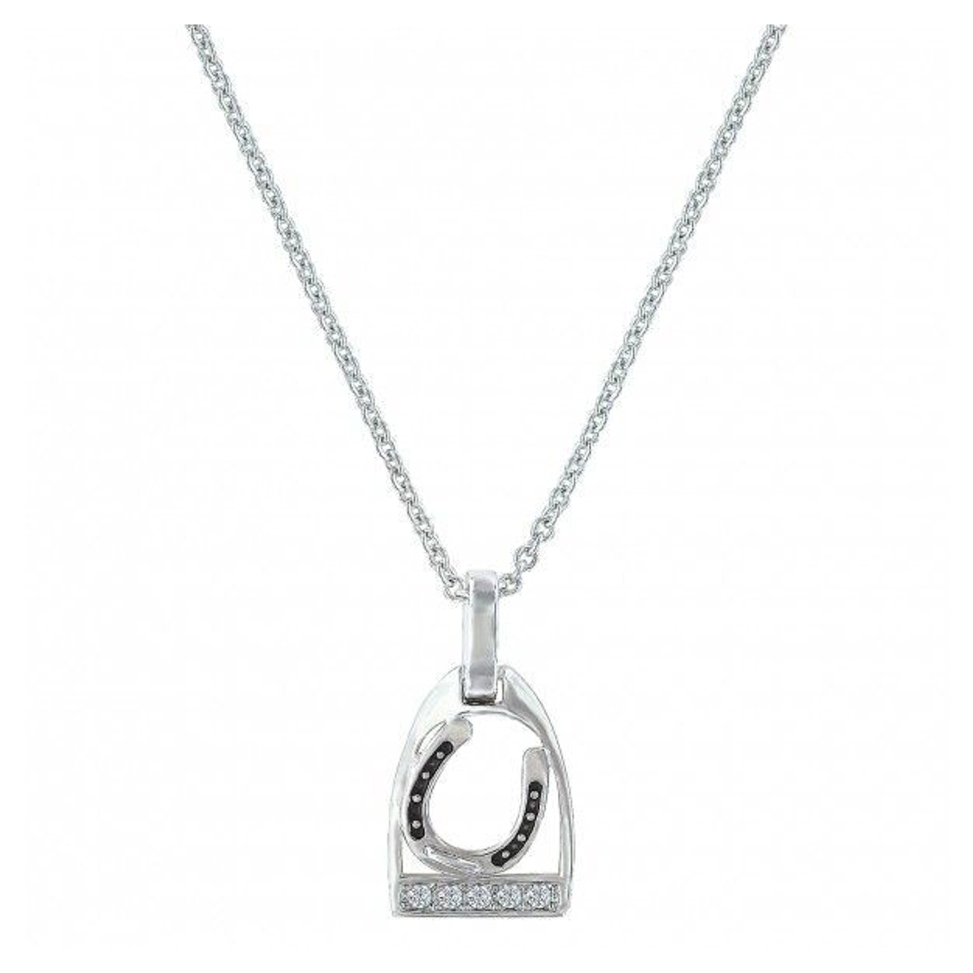 Take A Ride With Me Tilt Horseshoe Stirrup Necklace