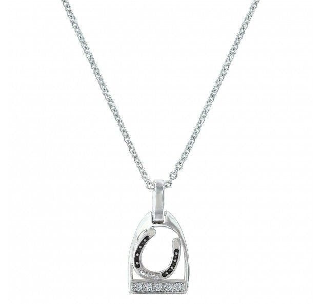 Take A Ride With Me Tilt Horseshoe Stirrup Necklace