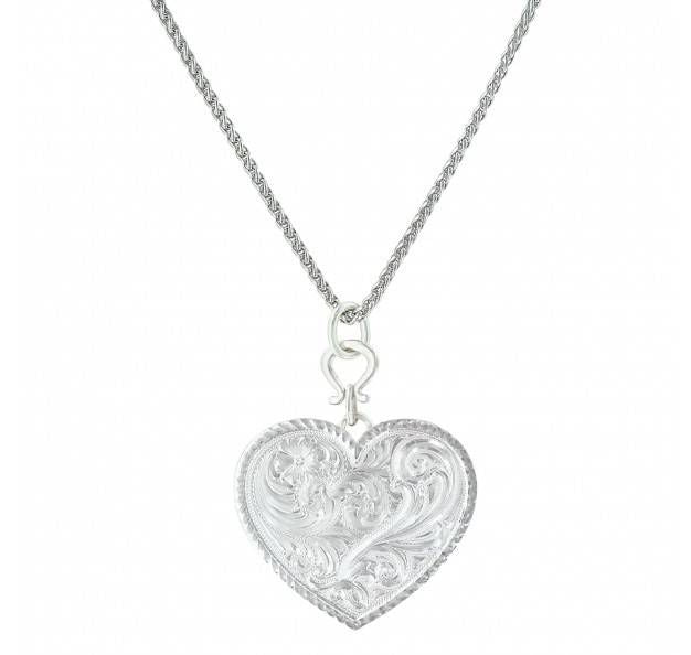 Montana True Western Stitch Heart Necklace