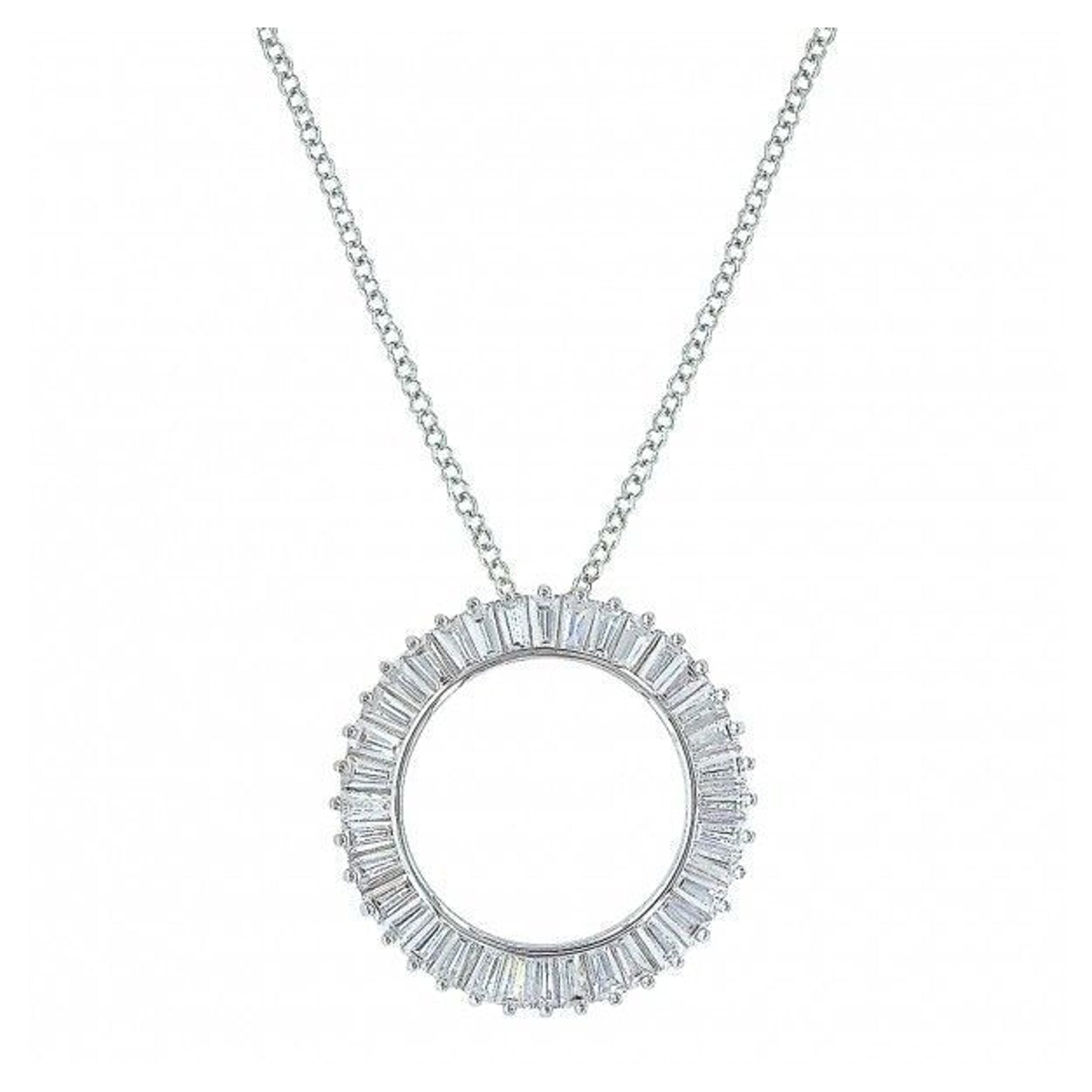 Montana Twilight Halo Circle Baguette Necklace