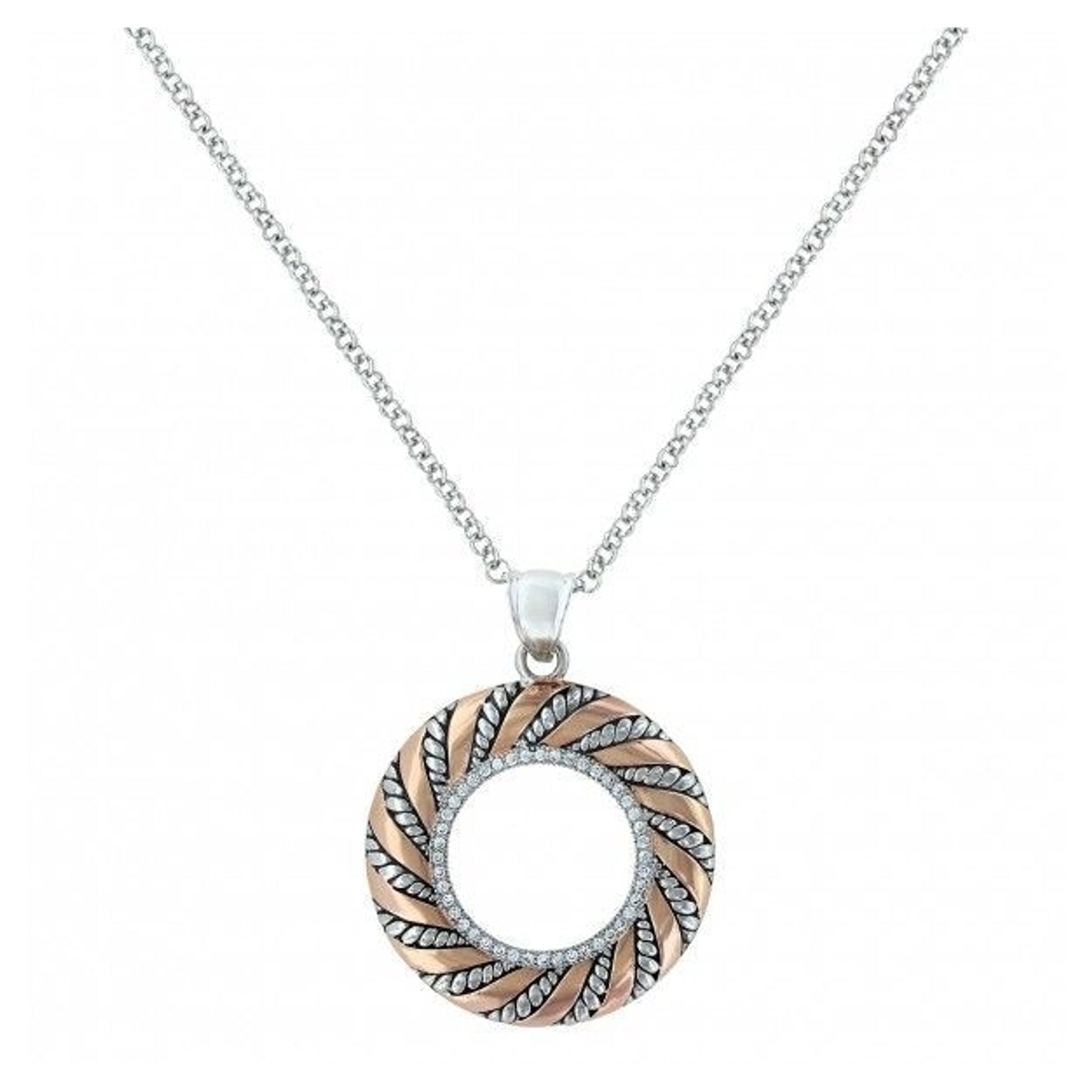Twisted Wreath Of Burnished Ribbon Necklace