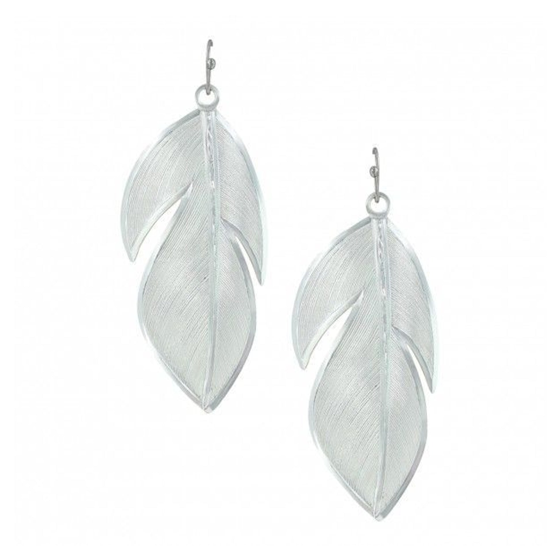MontanaSilversmiths Wide Floating Feather Earring