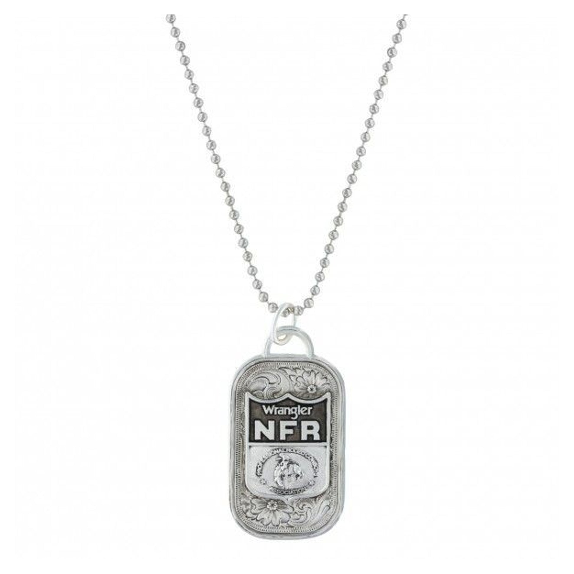 Wrangler Nfr Shield Classic Dog Tag Necklace