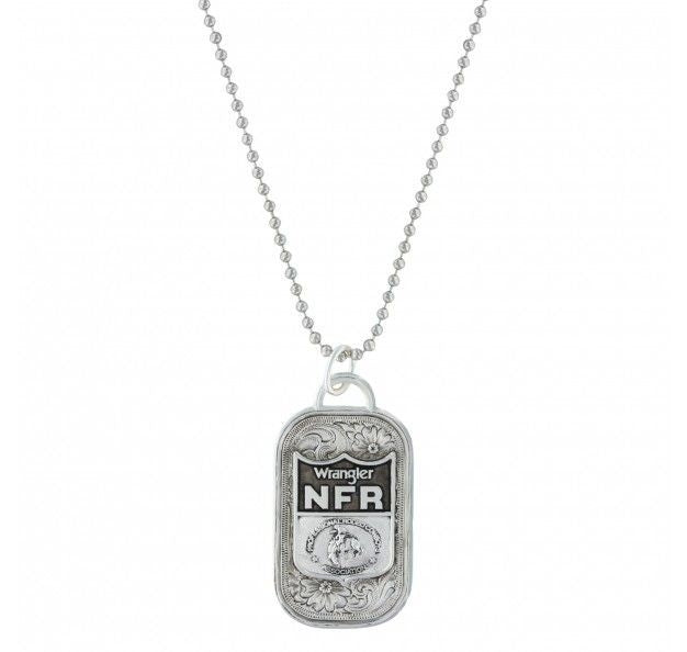 Wrangler Nfr Shield Classic Dog Tag Necklace