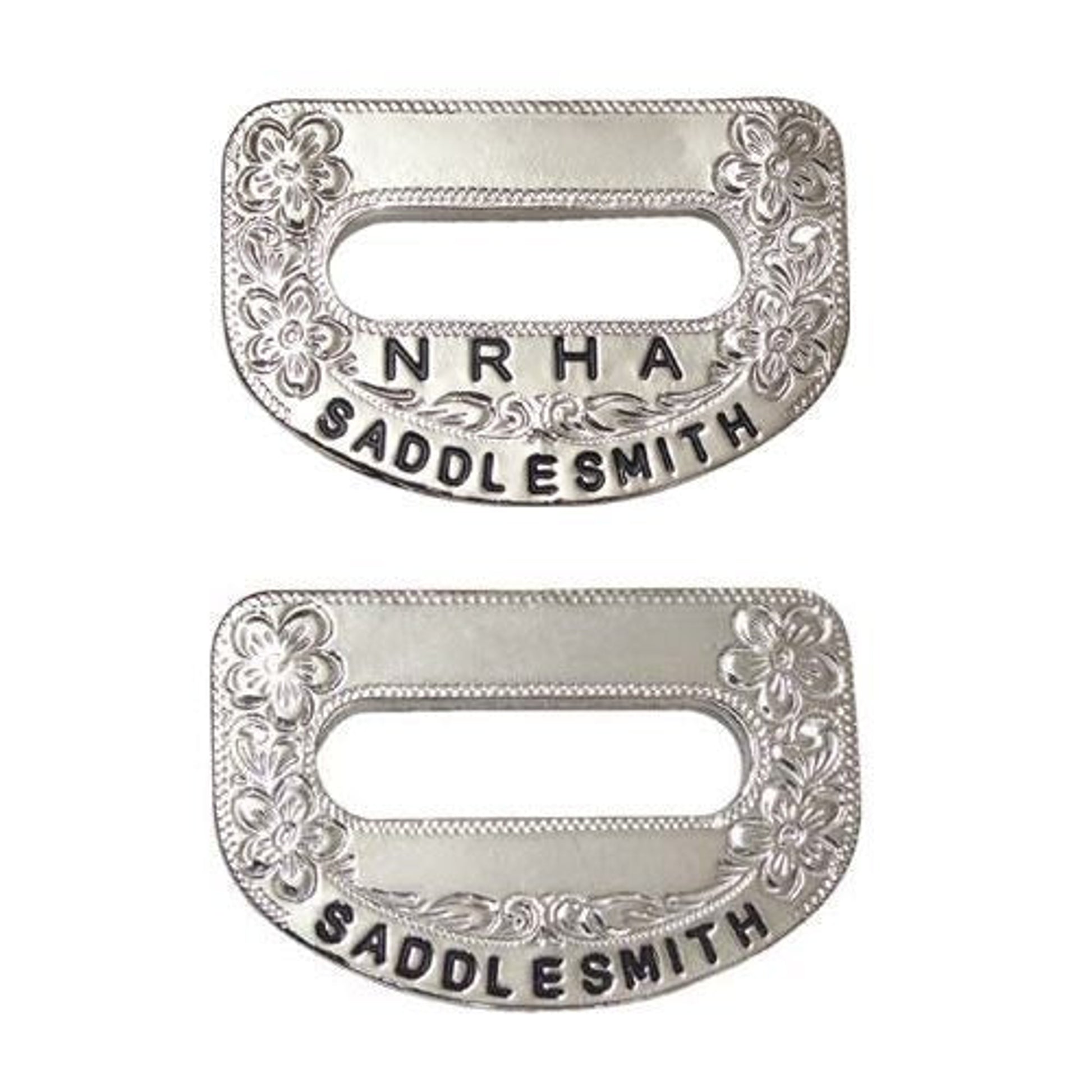 Saddlesmith Hand Engraved Flank Slot Silver Plated