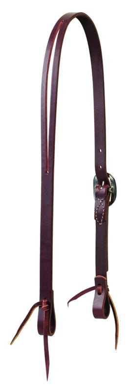 Buttered Latigo Leather Split Ear Headstall Brn