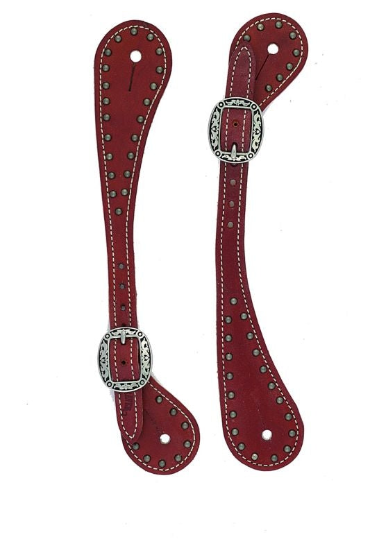 Weaver Mens Shaped Harness Spur Straps Rose