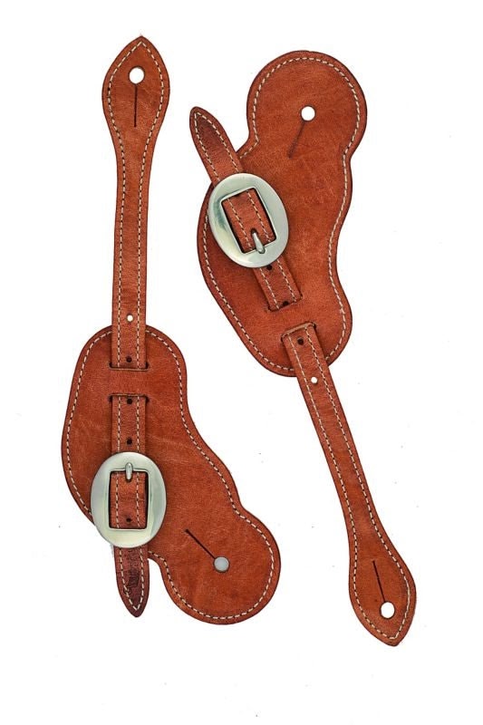 Weaver Buckaroo Harness Leather Spur Straps Russet