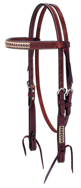 Rawhide Accent Browband Headstall 5/8 Brn
