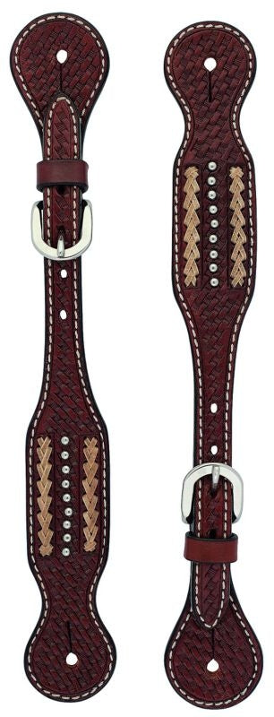 Weaver Mens Cross Basket Rawhide Spur Straps