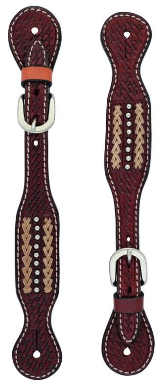 Weaver Ladies Cross Basket Rawhide Spur Straps